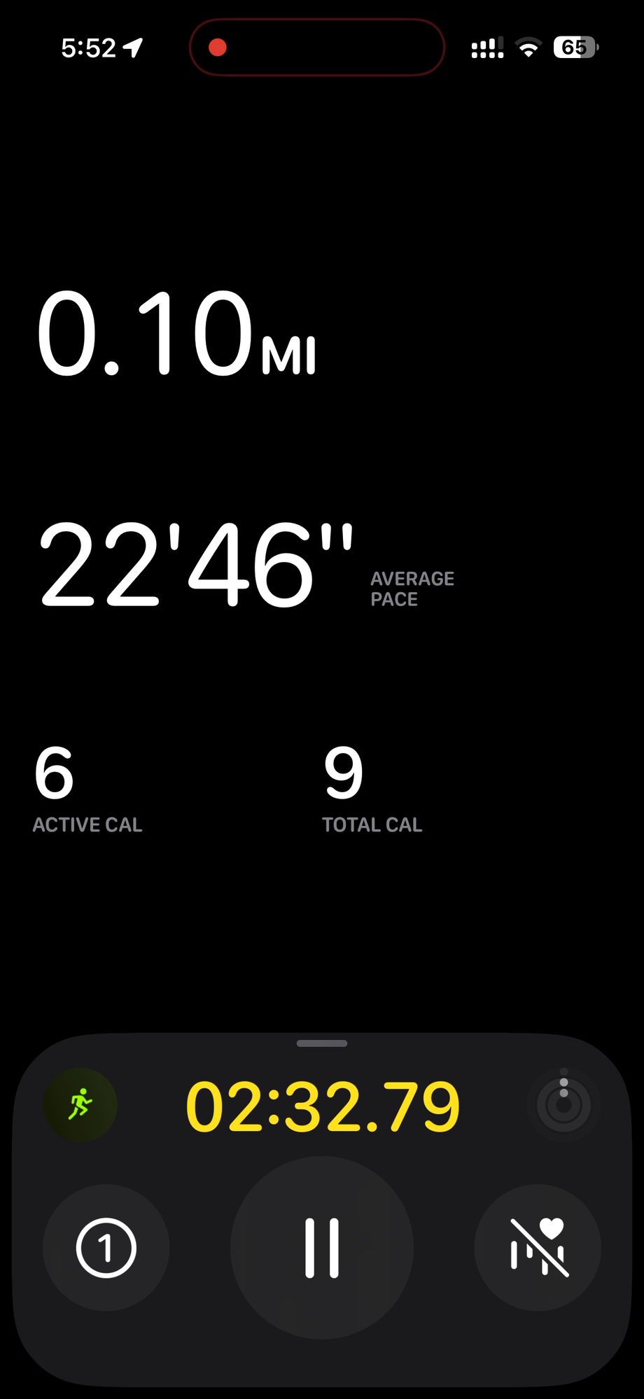 Live Apple Workout tracked by Discipline Lock